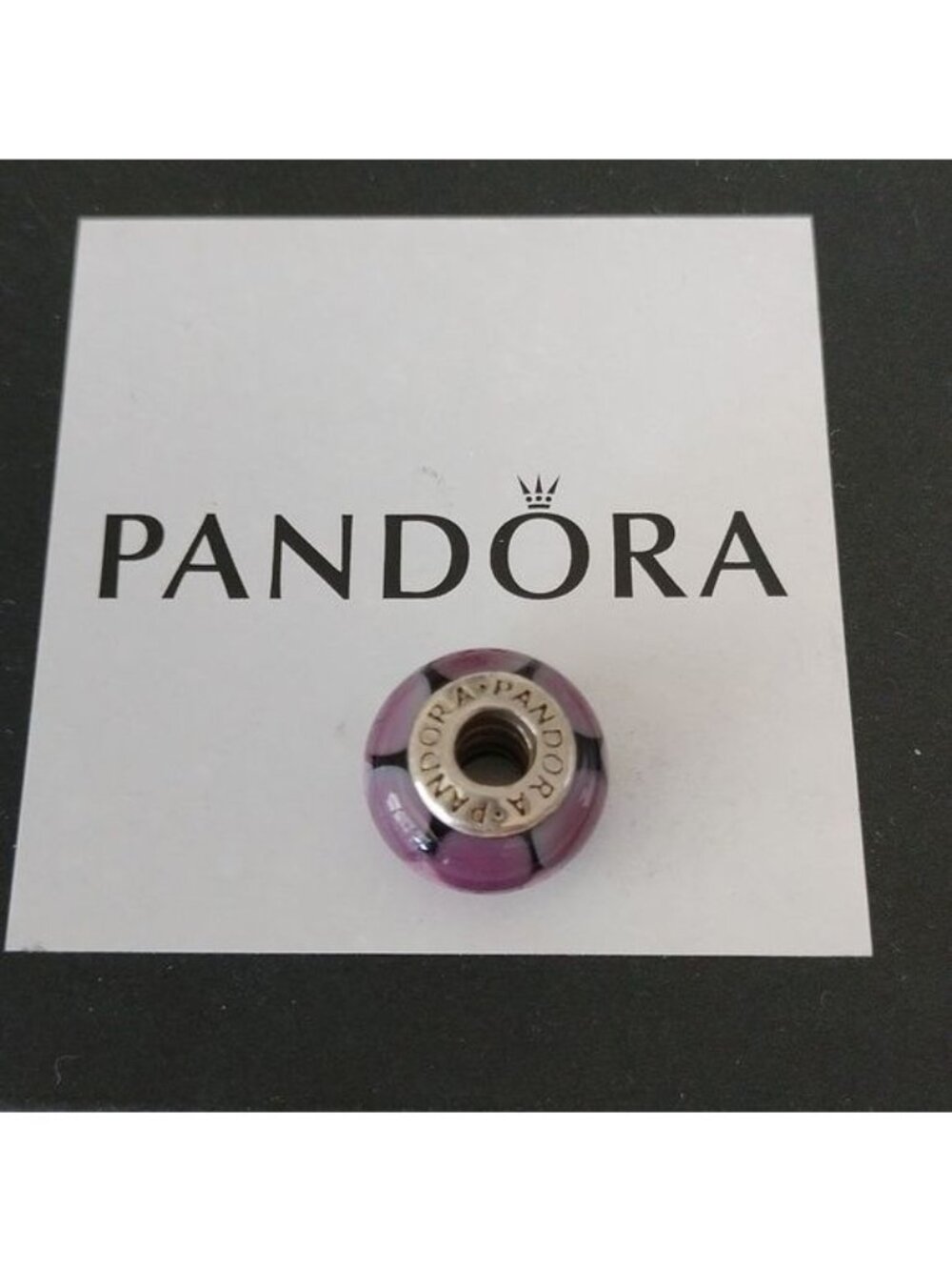 Pandora Murano Glass Bead "Captivating Purple" Sterling Silver 790635
